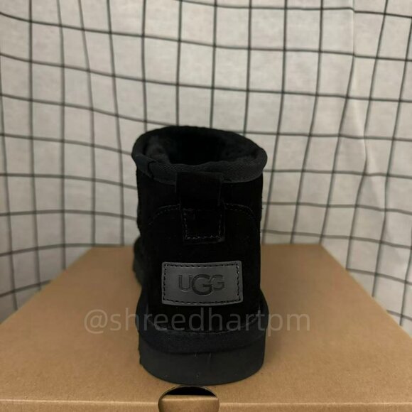 New Ugg Womens mini Snow boots Black - Picture 4 of 6